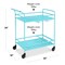 Best Choice Products 2-Tier Rolling Bar Cart Indoor/Outdoor w/ Storage Shelves, Wine Rack, Lockable Wheels
